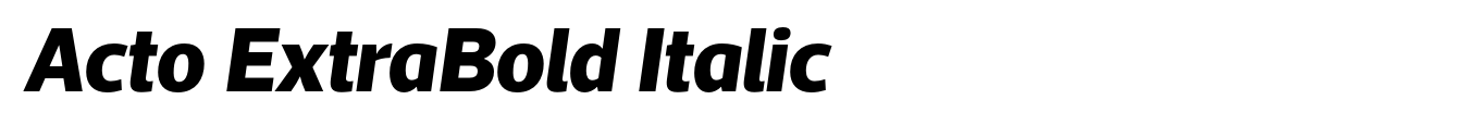 Acto ExtraBold Italic image